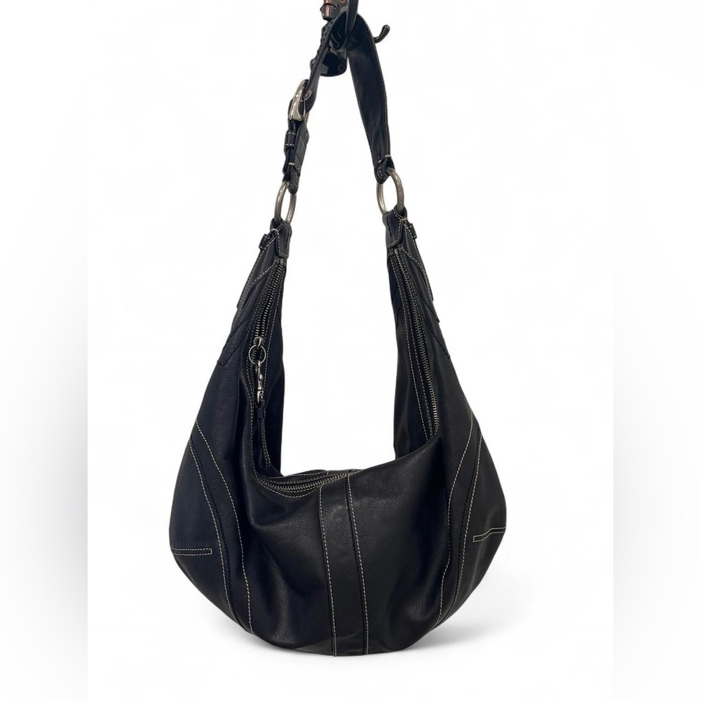 Coach Black Leather Hobo Bag